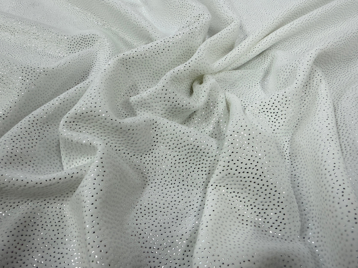 Catifea Super Soft Alb Sclipici
