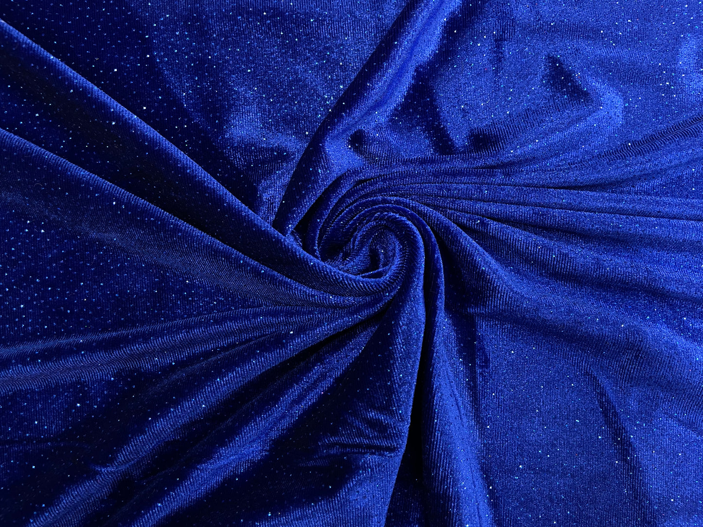 Catifea Velvet cu Sclipici Albastru Roial - Canada Fashion Center