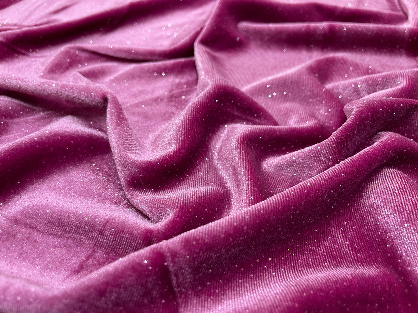 Catifea Velvet cu Sclipici Magenta - Canada Fashion Center