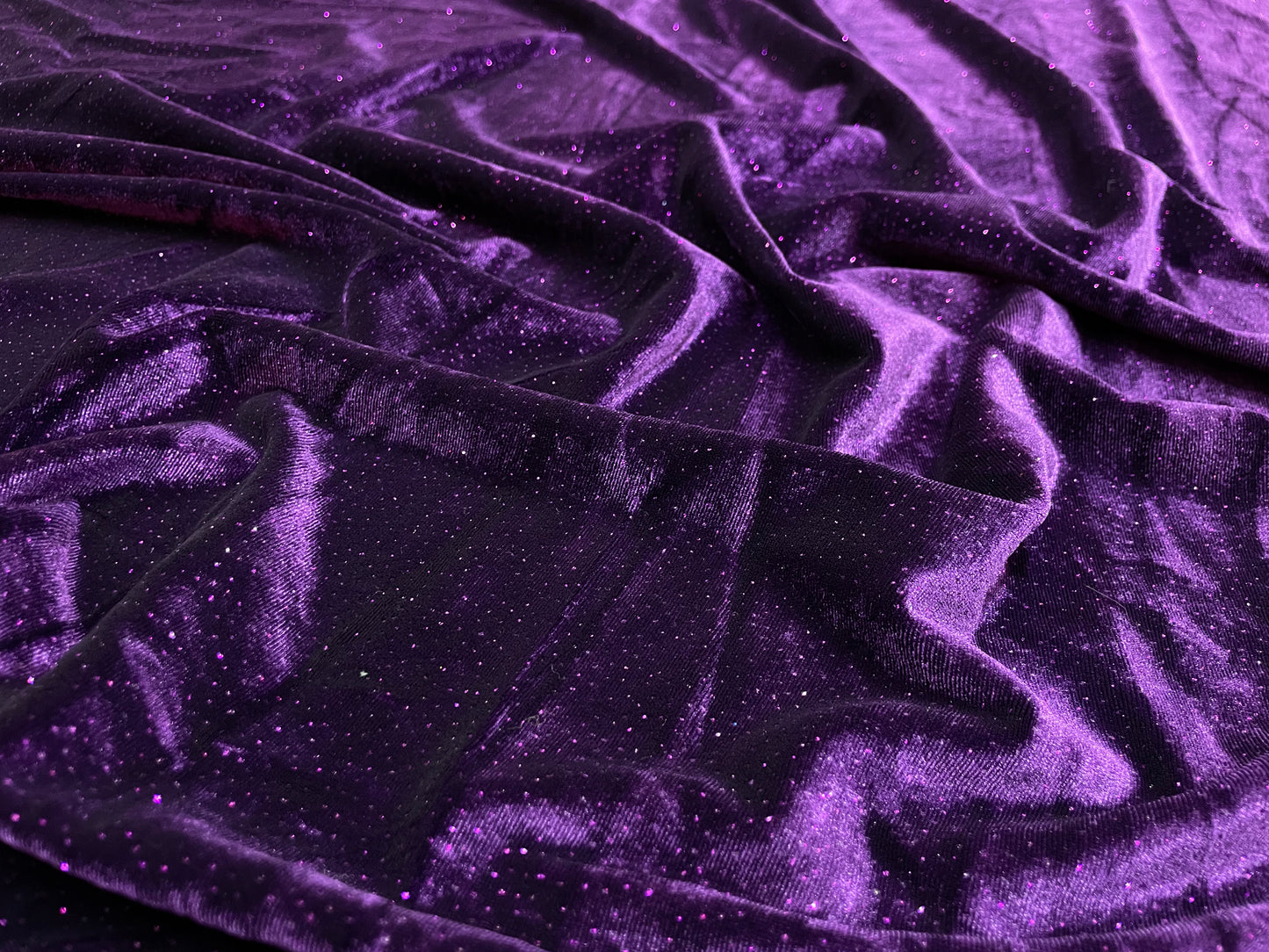 Catifea Velvet cu Sclipici Mov - Canada Fashion Center