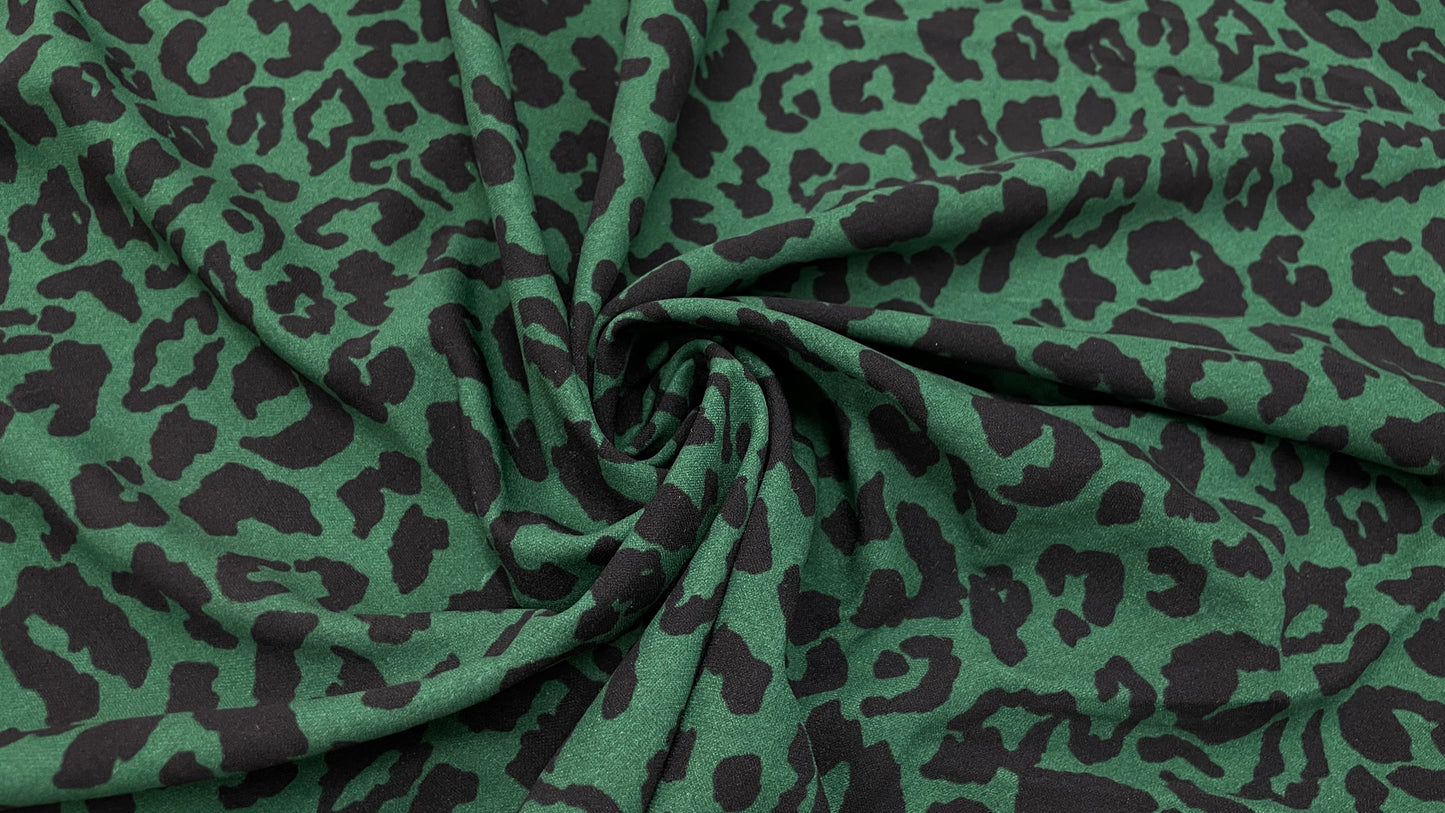 Scuba Crep Verde Imprimat - Canada Fashion Center