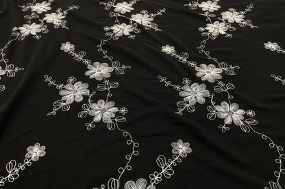 Voal brodat Negru - Canada Fashion Center