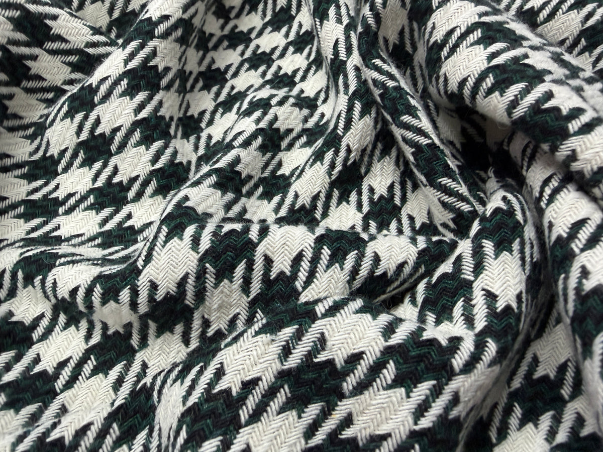 Stofa Chanel Alb Cu Verde