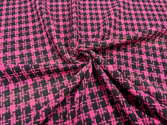 Stofa Chanel Fuchsia Cu Negru