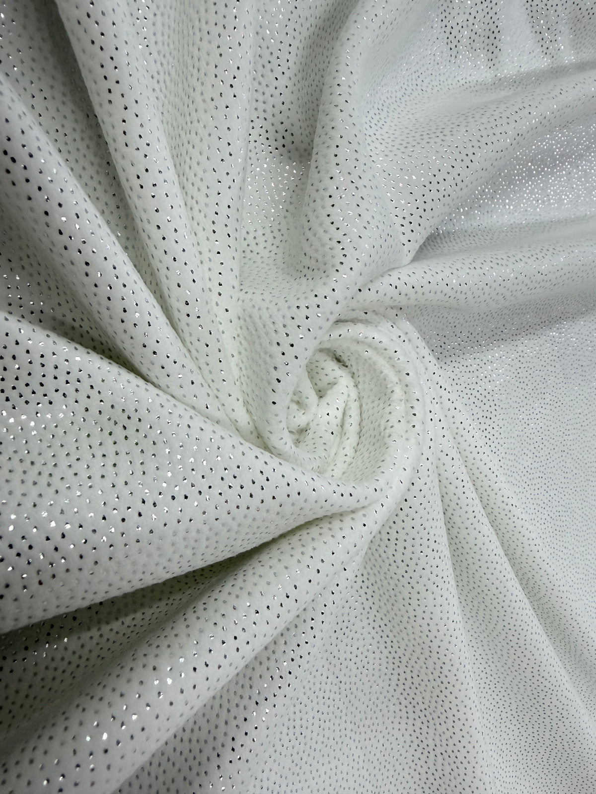 Catifea Super Soft Alb Sclipici