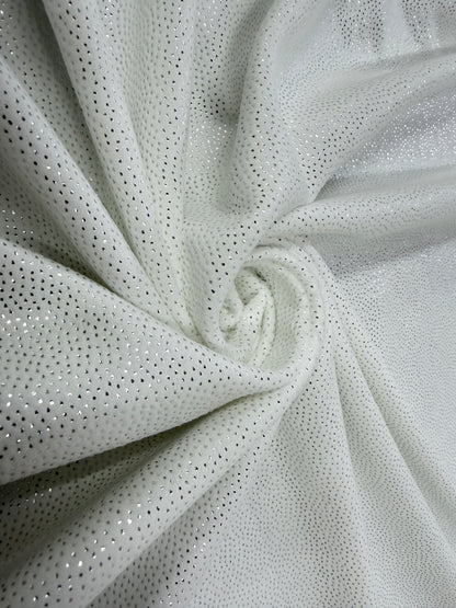 Catifea Super Soft Alb Sclipici