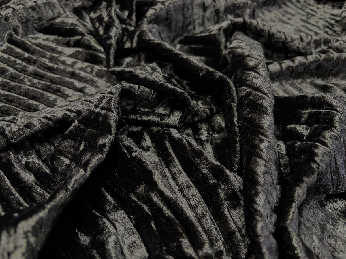 Velvet Plisat Negru - Canada Fashion Center