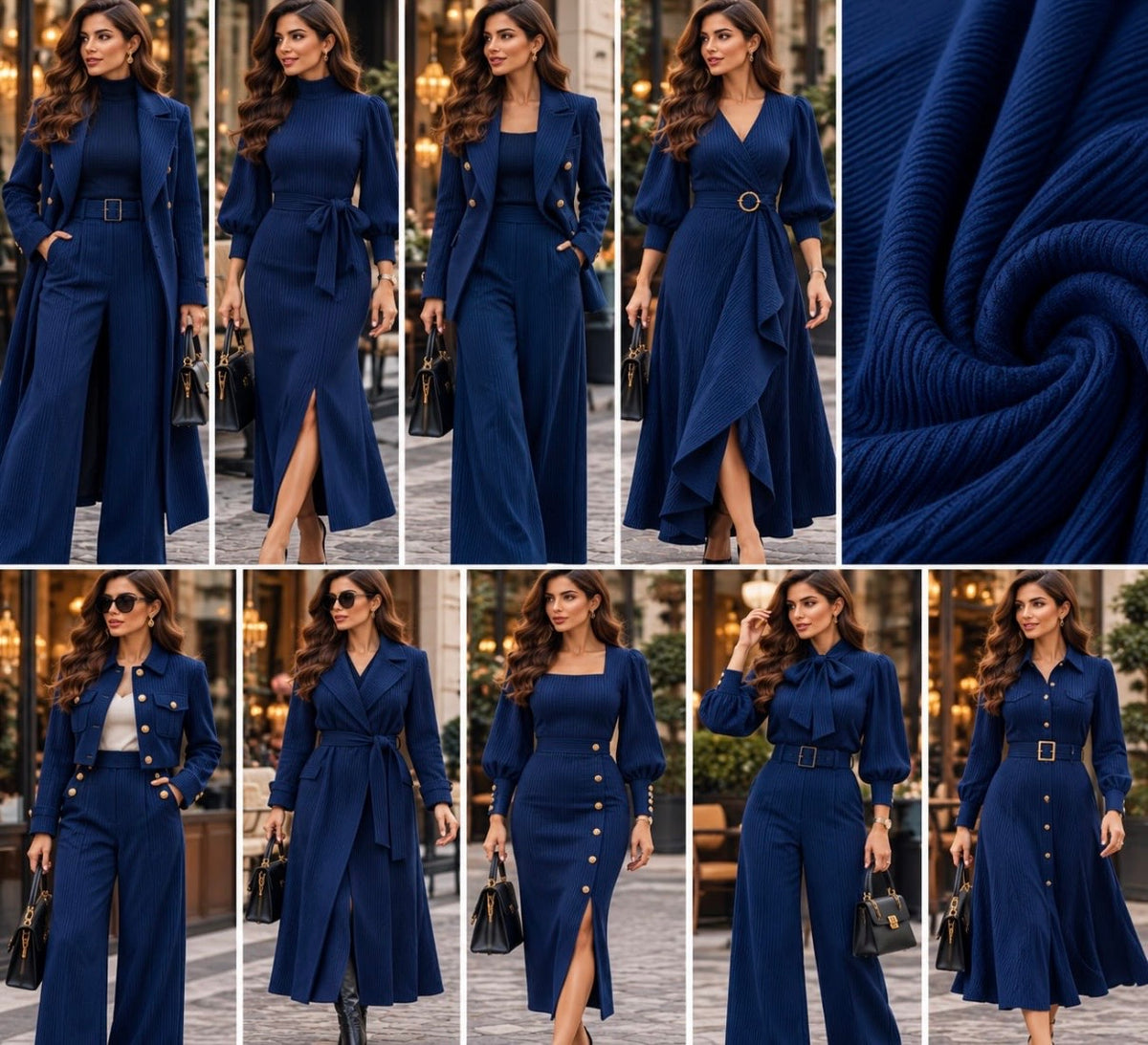 Stofǎ Raiatǎ Elasticǎ Bluemarin - Canada Fashion Center