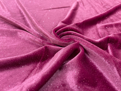 Catifea Velvet cu Sclipici Magenta - Canada Fashion Center