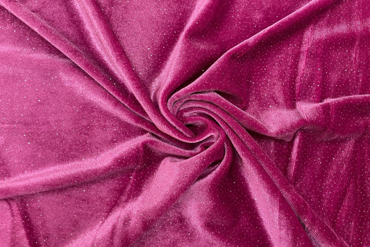 Catifea Velvet cu Sclipici Magenta - Canada Fashion Center