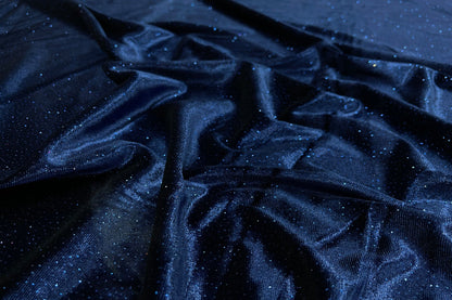 Catifea Velvet cu Sclipici Bleumarin - Canada Fashion Center