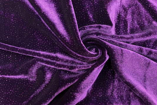 Catifea Velvet cu Sclipici Mov - Canada Fashion Center