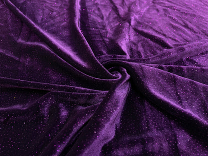Catifea Velvet cu Sclipici Mov - Canada Fashion Center