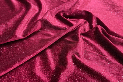 Catifea Velvet cu Sclipici Grena - Canada Fashion Center