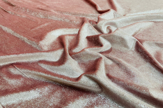 Catifea Velvet cu Sclipici Roz Pudra - Canada Fashion Center