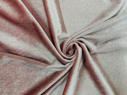 Catifea Velvet cu Sclipici Roz Pudra - Canada Fashion Center