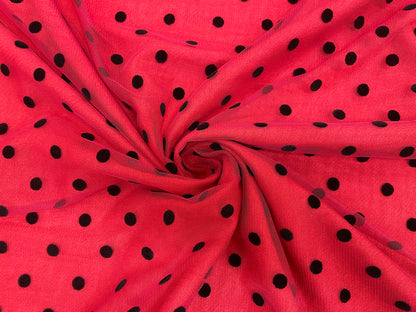 Tulle cu buline egale grena - Canada Fashion Center