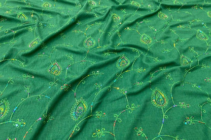 Imitatie de in brodat Verde - Canada Fashion Center