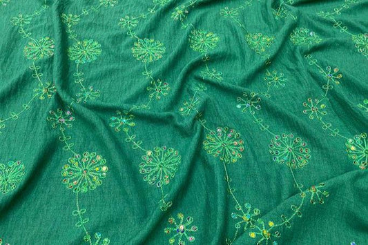 Imitatie de in brodat Verde - Canada Fashion Center