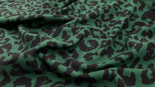 Scuba Crep Verde Imprimat - Canada Fashion Center
