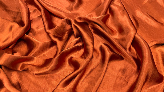 Satin Uni Portocaliu Cupru