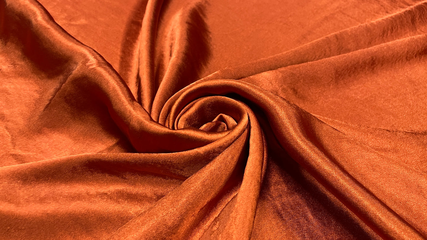 Satin Uni Portocaliu Cupru