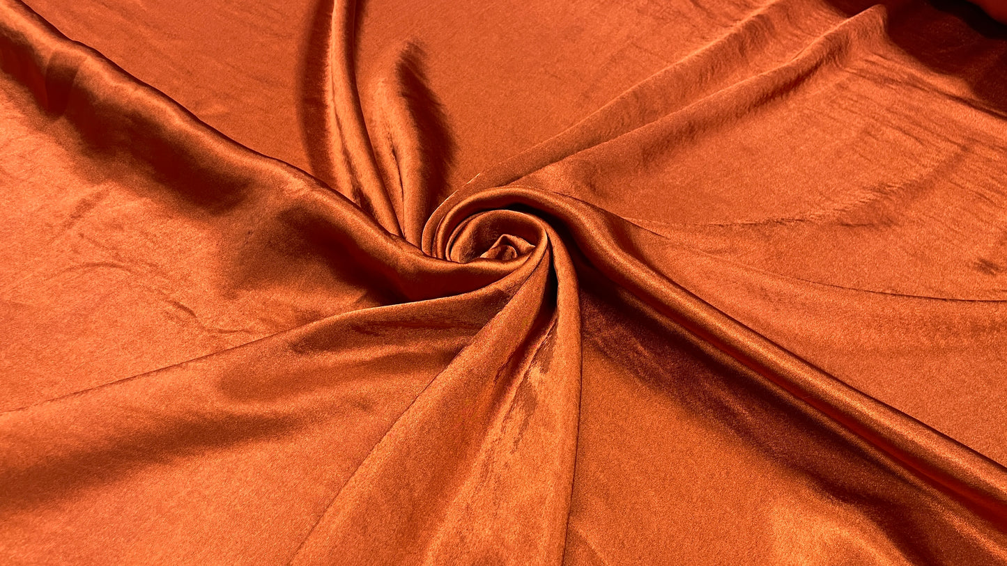Satin Uni Portocaliu Cupru