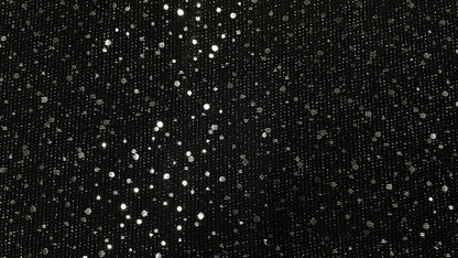 Lurex Negru cu paiete mici Argintii