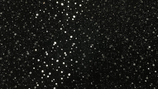 Lurex Negru cu paiete mici Argintii