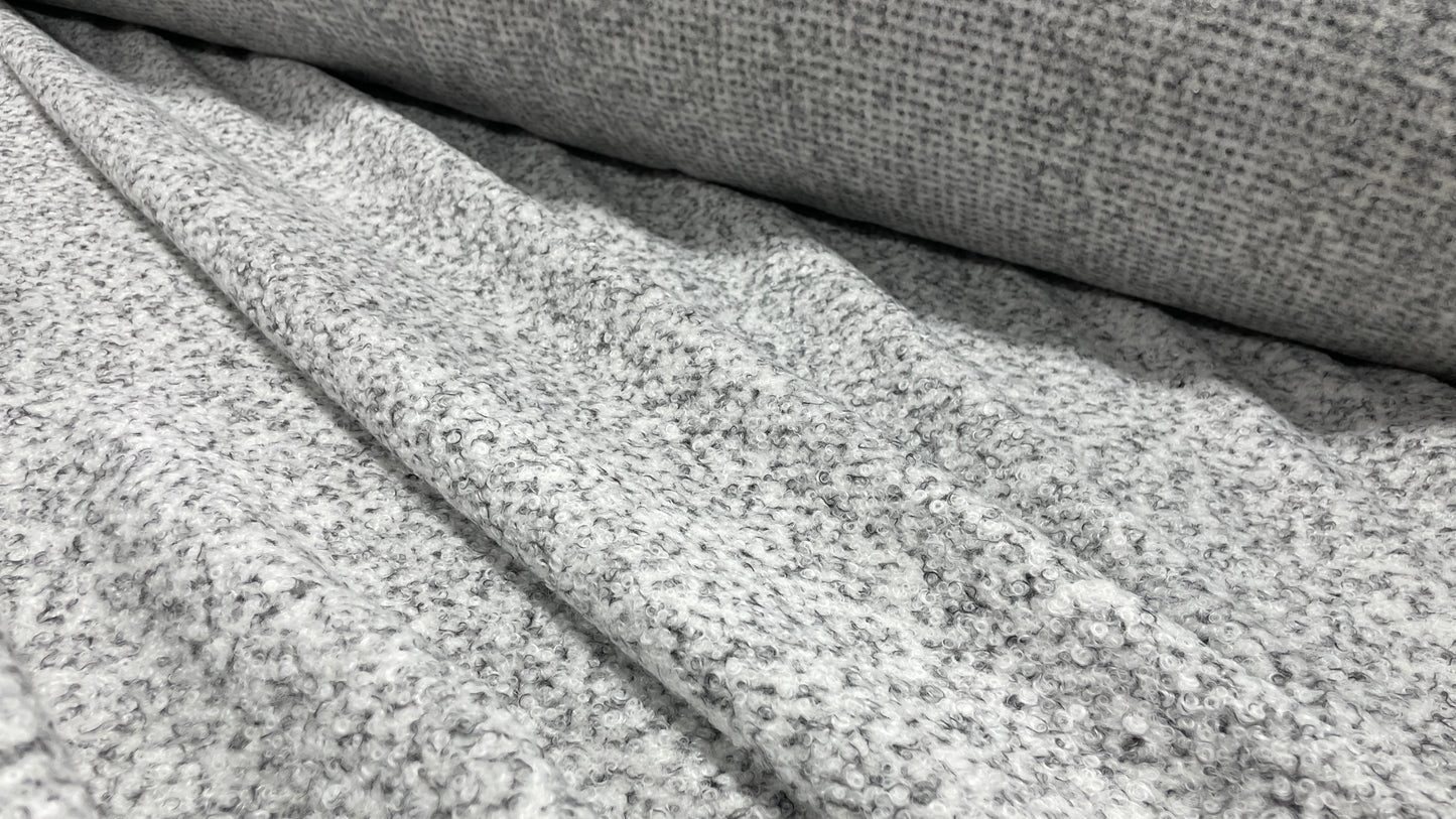 Stofa boucle Gri Melange Deschis
