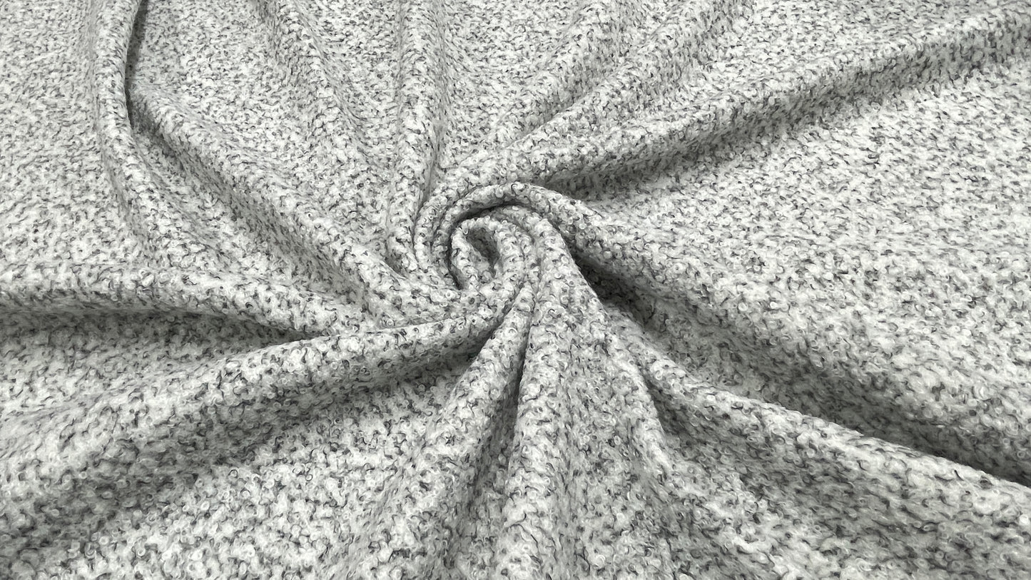 Stofa boucle Gri Melange Deschis