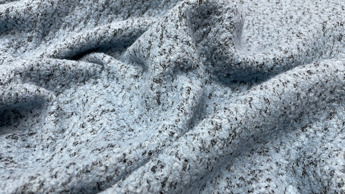 Stofa boucle Bleu Melange