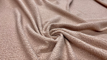 Stofa Boucle cu Sclipici Roz Pudra