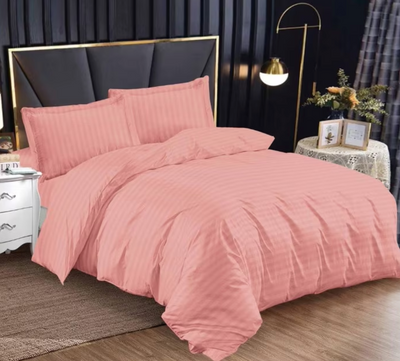 Lenjerie de Pat Satinata Premium 4 Piese Somon