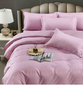 Lenjerie de Pat Satinata Premium 4 Piese Roz Pal