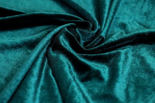 Catifea elastica verde smarald - Canada Fashion Center - Fabric