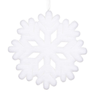 Ornament pentru Brad de Craciun din Spuma Fulg Alb 23cm - Canada Fashion Center